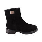 Черевики жіночі Renzoni чорні натуральна замша, фото 3