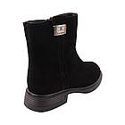 Черевики жіночі Renzoni чорні натуральна замша, фото 4