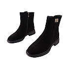 Черевики жіночі Renzoni чорні натуральна замша, фото 5