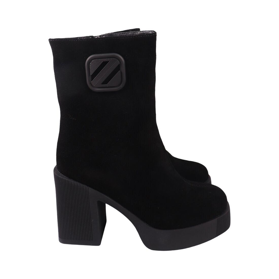 Черевики жіночі Renzoni чорні натуральна замша, 40, фото 1