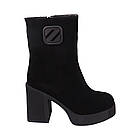 Черевики жіночі Renzoni чорні натуральна замша, 40, фото 3