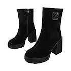 Черевики жіночі Renzoni чорні натуральна замша, 40, фото 5