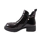 Черевики жіночі Farinni чорні натуральна лакована шкіра, 39, фото 2