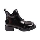 Черевики жіночі Farinni чорні натуральна лакована шкіра, 39, фото 3
