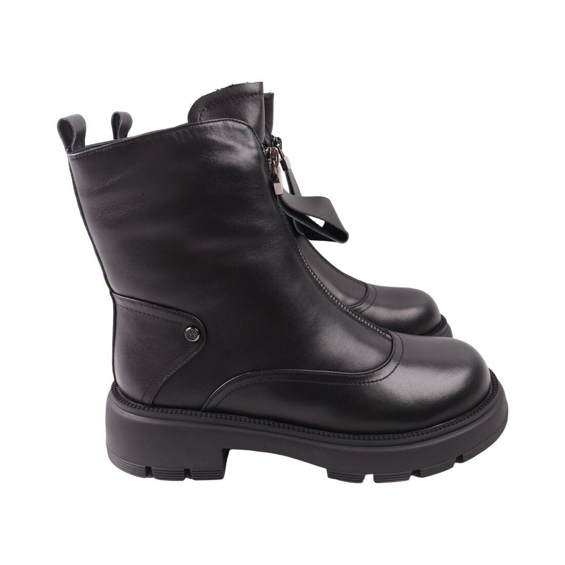 Черевики жіночі Melanda чорні натуральна шкіра, 39, фото 1