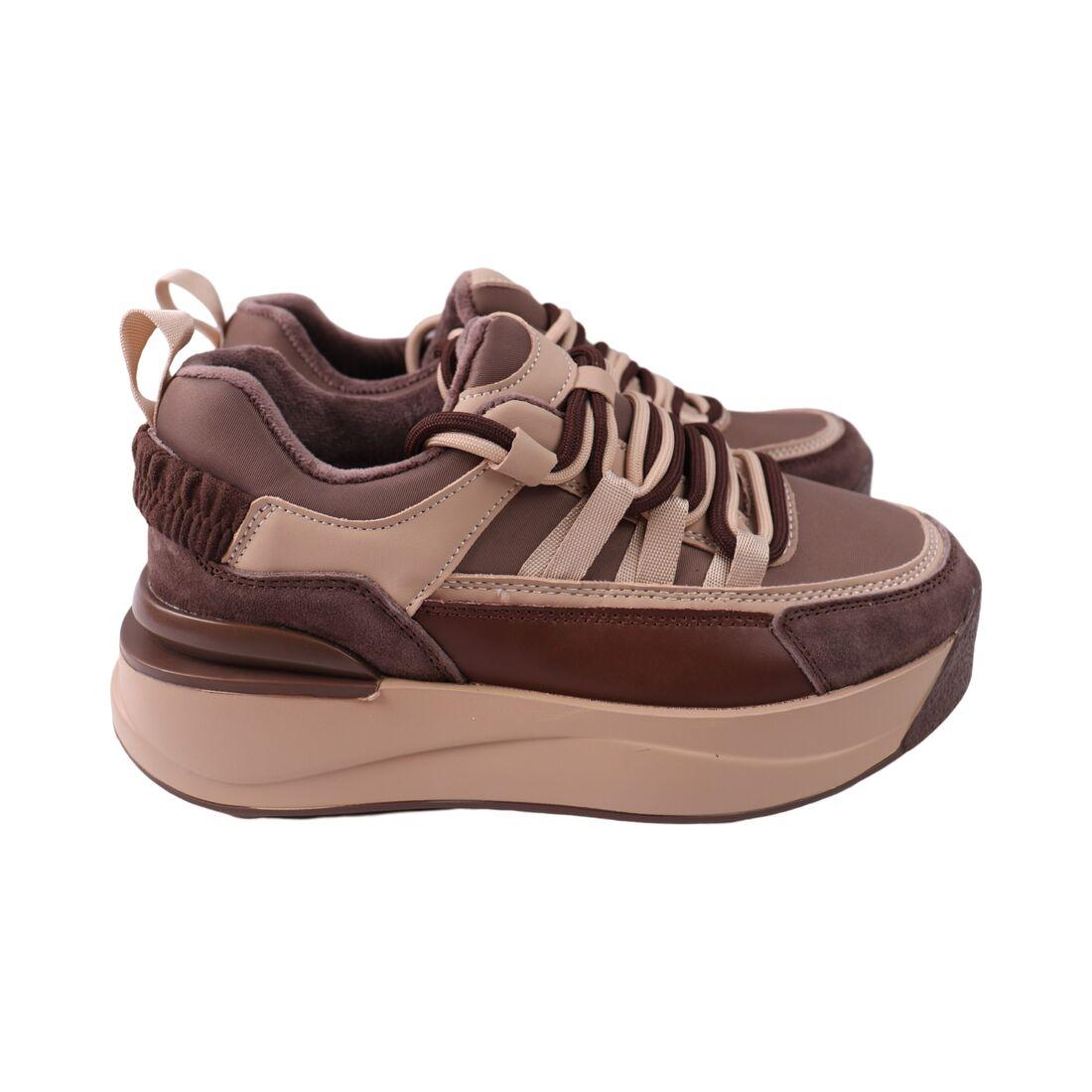 Кросівки жіночі Renzoni капучіно текстиль на платформі, 39, фото 1