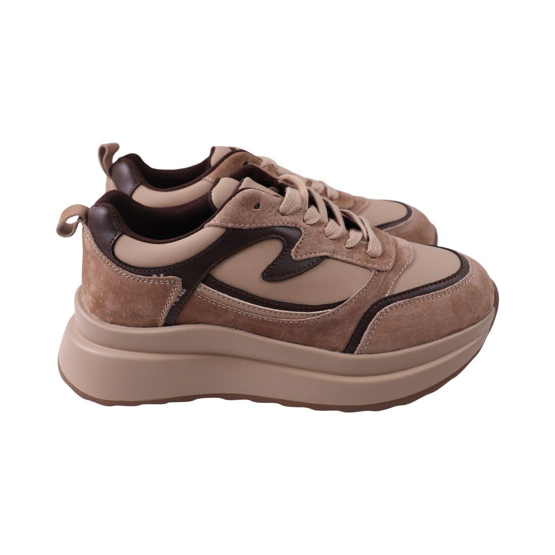 Кросівки жіночі Farinni капучіно натуральна шкіра, 39, фото 1