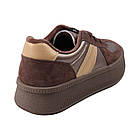 Кеди жіночі Farinni на платформі коричневі натуральна замша, 38, фото 4