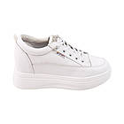 Кеди жіночі Farinni на платформі білі натуральна шкіра, 38, фото 3