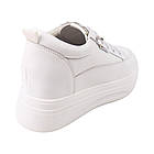 Кеди жіночі Farinni на платформі білі натуральна шкіра, 38, фото 4