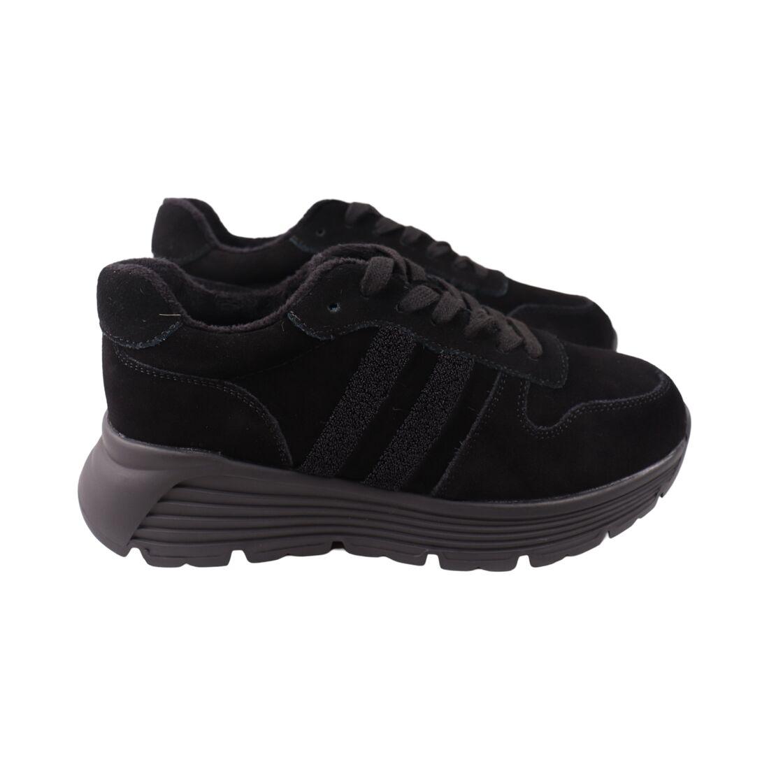 Кросівки жіночі Renzoni чорні натуральна замша, 40, фото 1