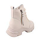 Черевики жіночі Farinni молочні натуральна шкіра, фото 4