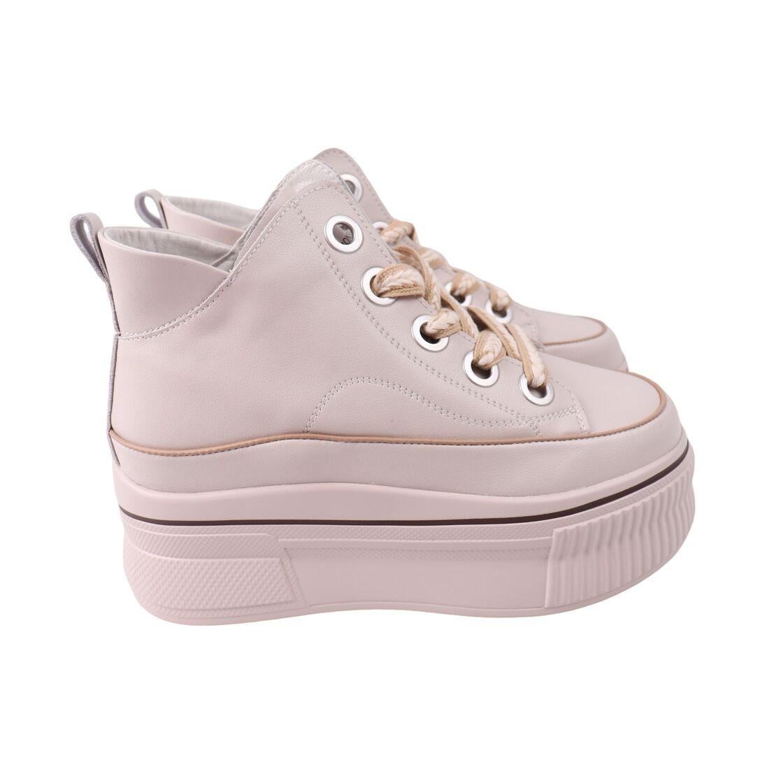 Черевики жіночі Farinni молочні натуральна шкіра, 35, фото 1