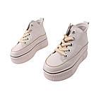 Черевики жіночі Farinni молочні натуральна шкіра, 35, фото 5