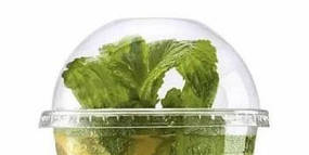 Кришка купол PET з отвором Ø=95мм. Прозора (50)