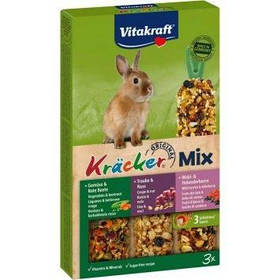 Ласощі для кроликів (асорті) Vitakraft (Витакрафт) «Kracker Original Trio-Mix» - 168 г