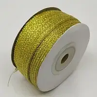Стрічка парчова 0,3 см (229 м) золота