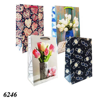 Пакет подарунковий паперовий 15х23х8 см (10шт)