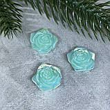 Пластиковий декор Трояндочка-перламутр, 19 мм, колір- бірюзовий, арт 017423, шт, Бірюзовий, фото 2