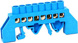 Шина нульова 8 отворів в ізольованому корпусі універсальна