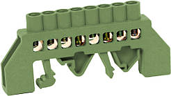 Шина нульова 8 отворів в ізольованому корпусі універсальна