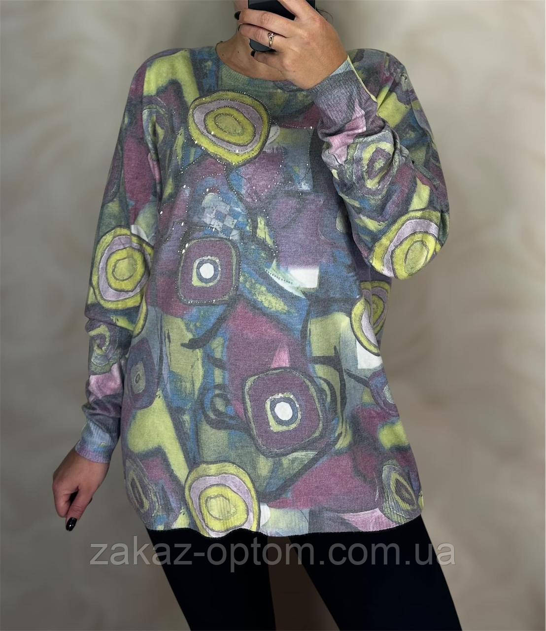 Светр жіночий оптом (48-54) Китай 25211-140658