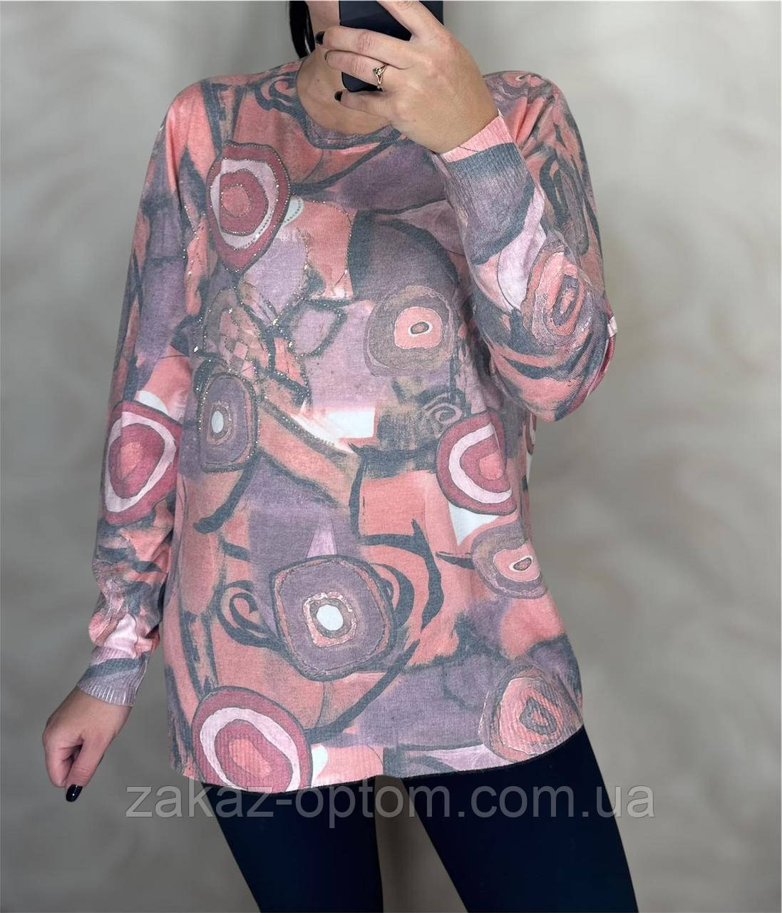 Светр жіночий оптом (48-54) Китай 25211-140661