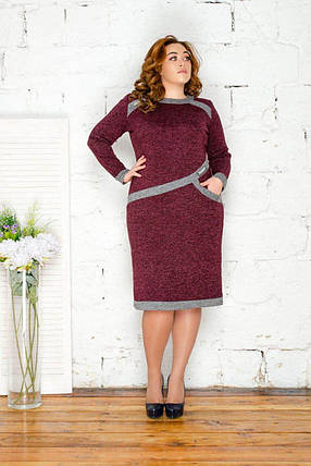 Стильна жіноча сукня, тканина "Ангора" розмір 52, фото 1