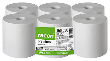 Рушники паперові в рулоні TEMCA Racon Premium 2-шарові, 20х36 см, 450 аркушів 162м