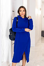 Тепла трикотажна сукня міді з капюшоном "Era" | Норма і батал, фото 3