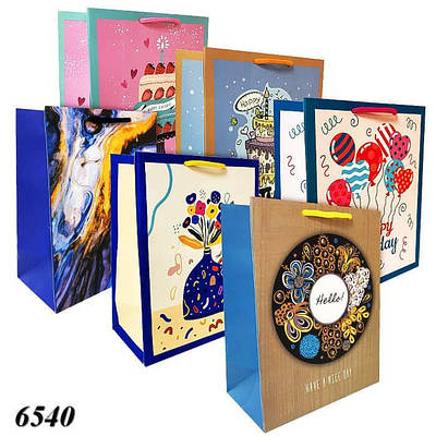 Пакет подарунковий паперовий 18х23х10 см (10шт)