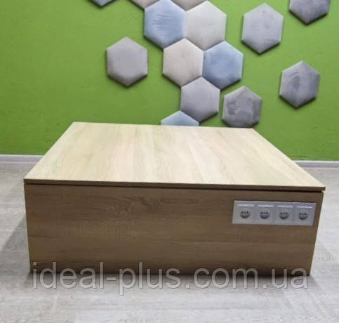 Подіум з розетками (4 шт) під педикюрне крісло NEW DS подставка-подиум для реклайнера, фото 1