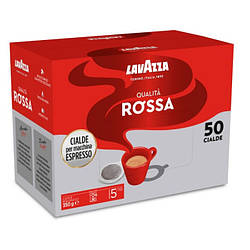 Кава в монодозах чалдах Lavazza Qualita Rossa 50шт Лавацца Італія 44мм ESE стандарт