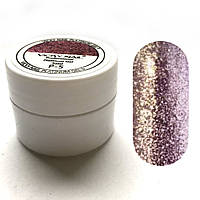 Глиттерный гель VICKI NAIL (гель блискітки) ніжний бежево-рожевий