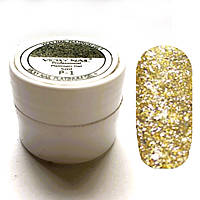 Глиттерный гель VICKI NAIL (гель блискітки) світле золото