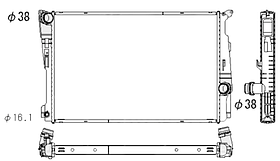 Радіатор охолодження двигуна BMW X3 F25 10-17 Koyorad АКПП/МКПП; 600X390X32; (1.8 D/2.0 D/2.0/2.8/3.5 D/3.5/3.0 D/3.0/4.0)