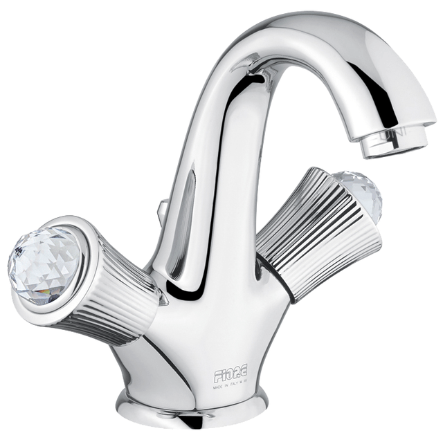 Итальянский смеситель для умывальника с ручками Сваровски