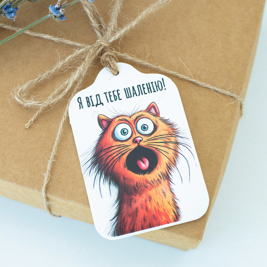 Листівка Я від тебе шаленію