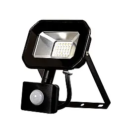 Прожектор світлодіодний 30 Вт із датчиком руху 30 W SMD LED 6000 K Д/Р BK