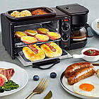 Електрична піч для сніданку 3в1, 2400W, SC-206 / Електрична духовка / Електропіч з кавоваркою, фото 2