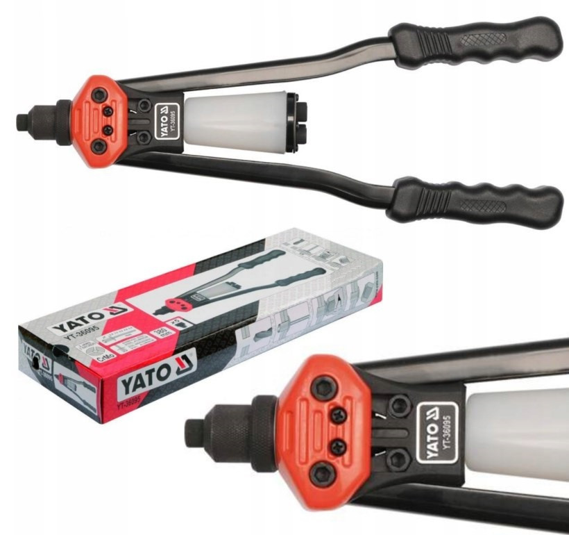 Дворучний Заклепочник 380 мм Для Заклепок Ø 2.4, 3.2, 4.0, 4.8, 6.4 мм YATO (YT-36095), фото 1