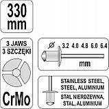 Дворучний Пістолет Для Заклепок Ø 3.2, 4, 4.8, 6, 6.4 мм YATO (YT-3609), фото 3