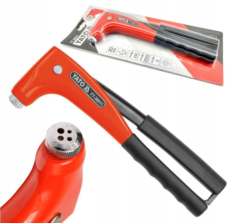 Заклепочник Ручний Для Заклепок Ø 2.4, 3.2, 4, 4.8 мм YATO (YT-36011), фото 1