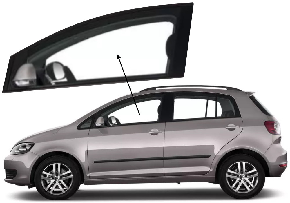 Бічне скло Volkswagen Golf Plus 2005-2014 передніх дверей ліве, фото 1