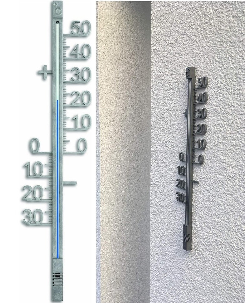 Металевий вуличний термометр з кріпленням TFA 12.5011 (Silver)