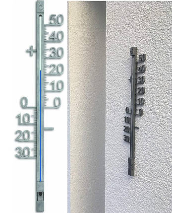 Металевий вуличний термометр з кріпленням TFA 12.5011 (Silver), фото 1