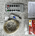 Гірлянда роса 100 LED 10 метрів, USB + пульт, теплий білий +Подарунок, фото 4