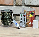 Гірлянда роса 500 LED 50 метрів, USB + 220V + пульт, теплий білий, фото 3