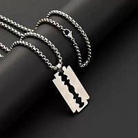 Чоловічий кулон лезо з ланцюжком, підвіска з нержавіючої сталі