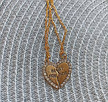 Парні кулони зі стразами для друзів — best friends, фото 2